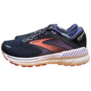 BROOKS Adrenaline GTS 22 Women's 10 Running Shoes Black Purple Coral READ